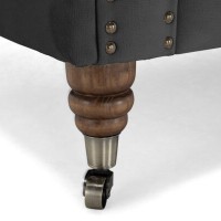 Chesterfiled Deluxe Καναπές 4θέσιος Βελούδο Γκρι 238×86×80cm