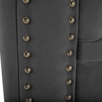 Chesterfiled Deluxe Καναπές 4θέσιος Βελούδο Γκρι 238×86×80cm