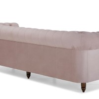 Chesterfiled Deluxe Καναπές 4θέσιος Βελούδο Ροζ Γιασεμί 238×86×80cm