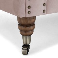 Chesterfiled Deluxe Καναπές 4θέσιος Βελούδο Ροζ Γιασεμί 238×86×80cm