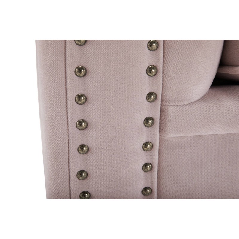 Chesterfiled Deluxe Καναπές 4θέσιος Βελούδο Ροζ Γιασεμί 238×86×80cm