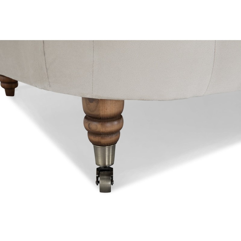 Chesterfield Deluxe 3-θέσιoς Κυρτός Καναπές Βελούδο Μπεζ 230x86x80cm