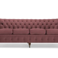 Chesterfiled Deluxe Καναπές 4θέσιος Βελούδο Σάπιο Μήλο 238×86×80cm