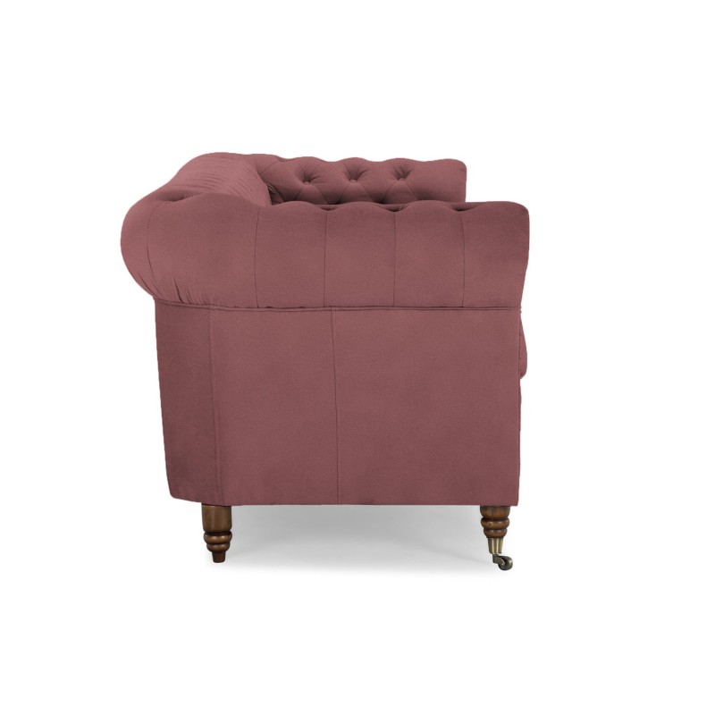 Chesterfiled Deluxe Καναπές 4θέσιος Βελούδο Σάπιο Μήλο 238×86×80cm