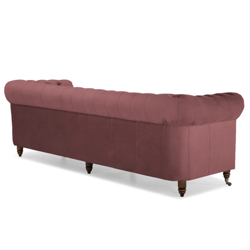 Chesterfiled Deluxe Καναπές 4θέσιος Βελούδο Σάπιο Μήλο 238×86×80cm