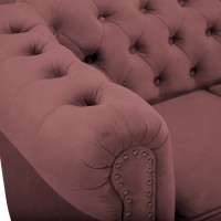 Chesterfiled Deluxe Καναπές 4θέσιος Βελούδο Σάπιο Μήλο 238×86×80cm