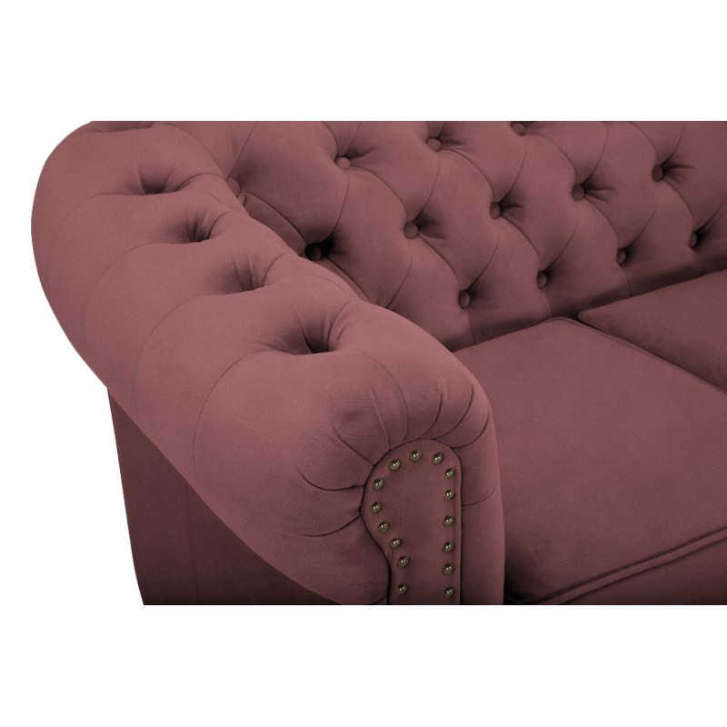 Chesterfiled Deluxe Καναπές 4θέσιος Βελούδο Σάπιο Μήλο 238×86×80cm