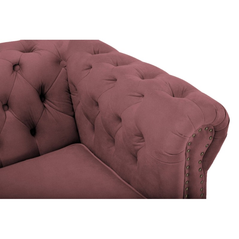 Chesterfiled Deluxe Καναπές 4θέσιος Βελούδο Σάπιο Μήλο 238×86×80cm