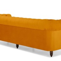 Chesterfiled Deluxe Καναπές 4θέσιος Βελούδο Μουσταρδί 238×86×80cm