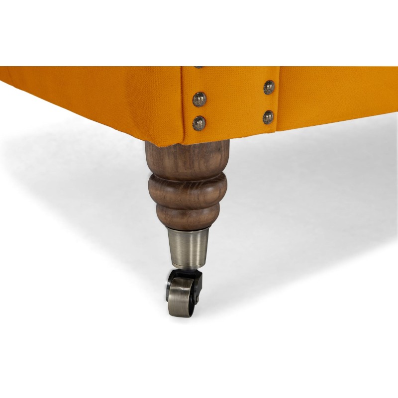 Chesterfiled Deluxe Καναπές 4θέσιος Βελούδο Μουσταρδί 238×86×80cm