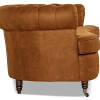 Chesterfield Deluxe 3-θέσιoς Κυρτός Καναπές Vintage Όψη Δέρματος Καφέ-Κονιάκ 230x86x80cm