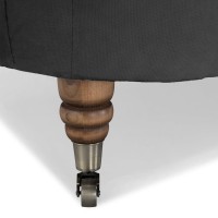 Chesterfield Deluxe 3-θέσιoς Κυρτός Καναπές Βελούδο Σκούρο Γκρι 230x86x80cm