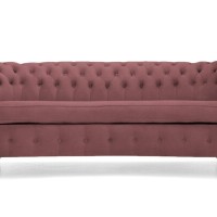 Chesterfield Deluxe 3-θέσιoς Κυρτός Καναπές Βελούδο Σάπιο Μήλο 230x86x80cm
