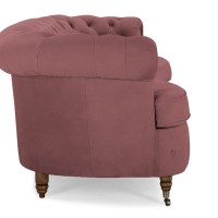 Chesterfield Deluxe 3-θέσιoς Κυρτός Καναπές Βελούδο Σάπιο Μήλο 230x86x80cm