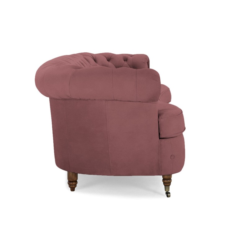 Chesterfield Deluxe 3-θέσιoς Κυρτός Καναπές Βελούδο Σάπιο Μήλο 230x86x80cm