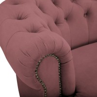 Chesterfield Deluxe 3-θέσιoς Κυρτός Καναπές Βελούδο Σάπιο Μήλο 230x86x80cm