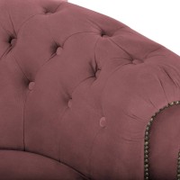 Chesterfield Deluxe 3-θέσιoς Κυρτός Καναπές Βελούδο Σάπιο Μήλο 230x86x80cm