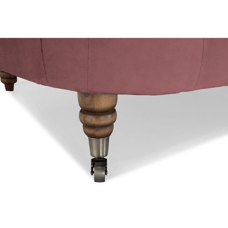 Chesterfield Deluxe 3-θέσιoς Κυρτός Καναπές Βελούδο Σάπιο Μήλο 230x86x80cm