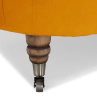 Chesterfield Deluxe 3-θέσιoς Κυρτός Καναπές Βελούδο Μουσταρδί 230x86x80cm
