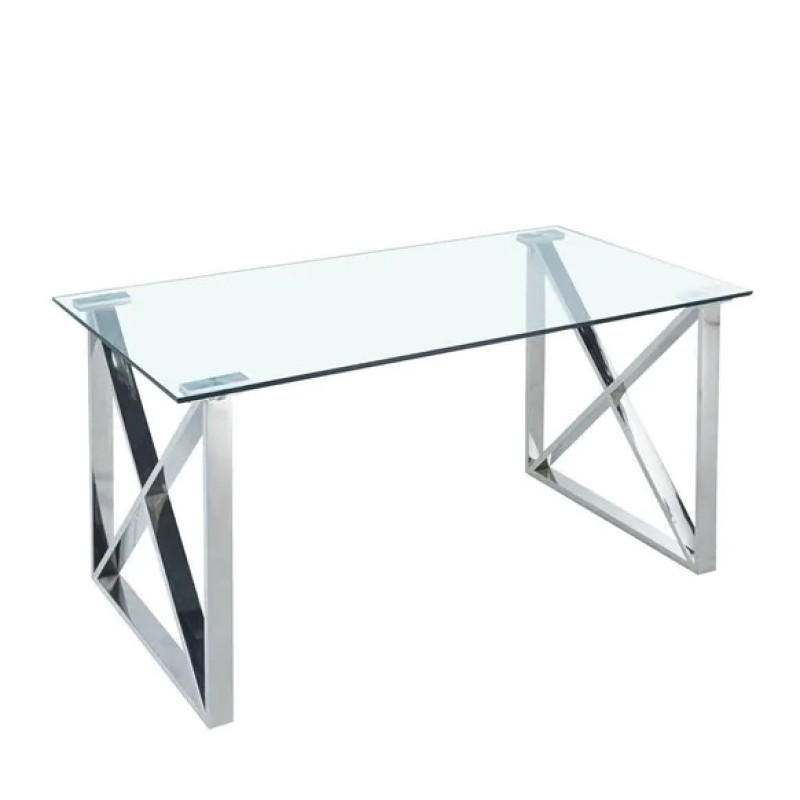 Τραπέζι Τραπεζαρίας Cross Chrome 160x90x75