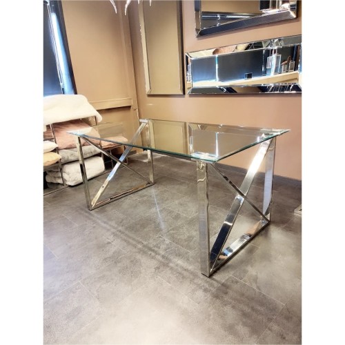 Τραπέζι Τραπεζαρίας Cross Chrome 160x90x75