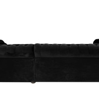 Γωνιακός Καναπές Κρεβάτι Crista Chesterfield  σε Μαύρο βελούδο 245x175x85cm