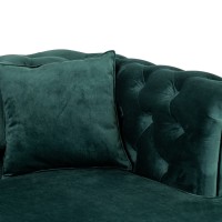 Γωνιακός Καναπές Κρεβάτι Crista Chesterfield  σε Σκούρο Πράσινο βελούδο 245x175x85cm