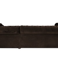 Γωνιακός Καναπές Κρεβάτι Crista Chesterfield  σε Vintage Καφε 245x175x85cm