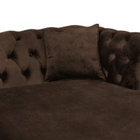 Γωνιακός Καναπές Κρεβάτι Crista Chesterfield  σε Vintage Καφε 245x175x85cm