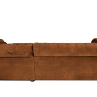 Γωνιακός Καναπές Κρεβάτι Crista Chesterfield  σε Vintage Κονιάκ 245x175x85cm