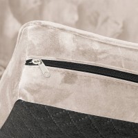 Διθέσιος Καναπές Chesterfield Queen Βελούδο Μπεζ 175×92×92 εκ