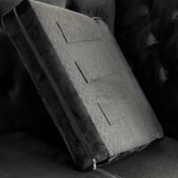 Διθέσιος Καναπές Chesterfield Queen Βελούδο Μαύρο 175×92×92 εκ