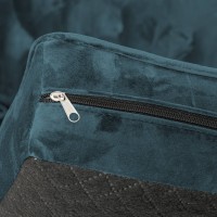 Διθέσιος Καναπές Chesterfield Queen Βελούδο Πετρόλ 175×92×92 εκ