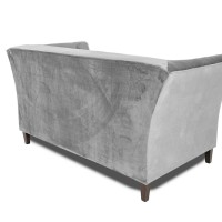 Διθέσιος Καναπές Chesterfield Queen Βελούδο Ανοιχτό Γκρι 175×92×92 εκ