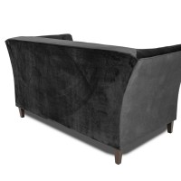 Διθέσιος Καναπές Chesterfield Queen Βελούδο Γκρι Ανθρακί 175×92×92 εκ