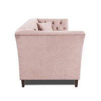 Διθέσιος Καναπές Chesterfield Queen Βελούδο Ροζ Γιασεμί 175×92×92 εκ