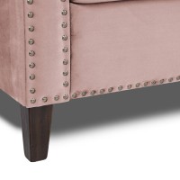 Διθέσιος Καναπές Chesterfield Queen Βελούδο Ροζ Γιασεμί 175×92×92 εκ
