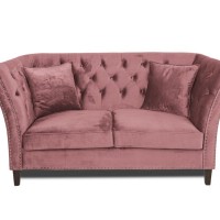 Διθέσιος Καναπές Chesterfield Queen Βελούδο Σάπιο Μήλο 175×92×92 εκ