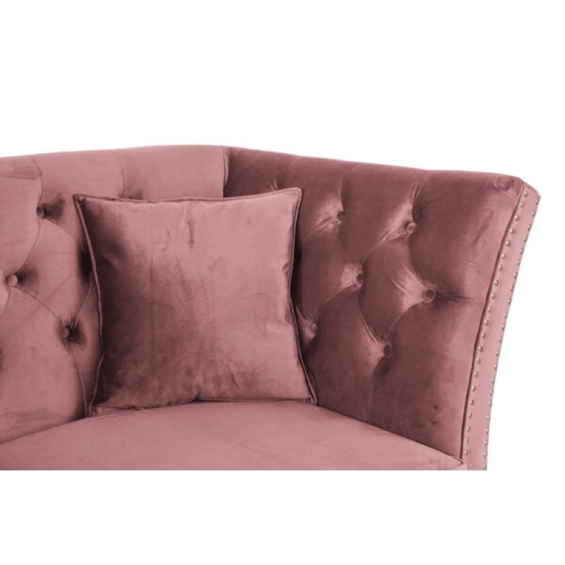 Διθέσιος Καναπές Chesterfield Queen Βελούδο Σάπιο Μήλο 175×92×92 εκ