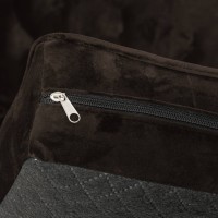 Διθέσιος Καναπές Chesterfield Queen Βελούδο Vintage Σκούρο Καφέ 175×92×92 εκ