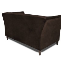 Διθέσιος Καναπές Chesterfield Queen Βελούδο Vintage Σκούρο Καφέ 175×92×92 εκ