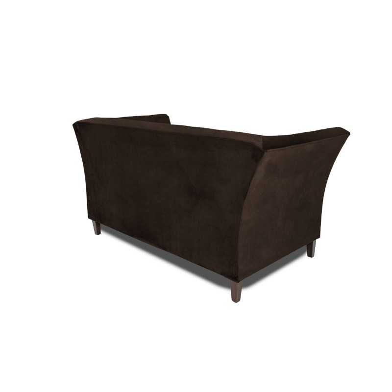 Διθέσιος Καναπές Chesterfield Queen Βελούδο Vintage Σκούρο Καφέ 175×92×92 εκ