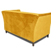 Διθέσιος Καναπές Chesterfield Queen Βελούδο Κίτρινο 175×92×92 εκ