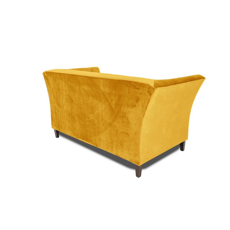 Διθέσιος Καναπές Chesterfield Queen Βελούδο Κίτρινο 175×92×92 εκ
