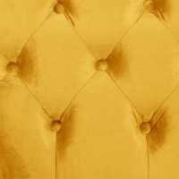 Διθέσιος Καναπές Chesterfield Queen Βελούδο Κίτρινο 175×92×92 εκ