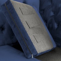 Διθέσιος Καναπές Chesterfield Queen Βελούδο Μπλε 175×92×92 εκ