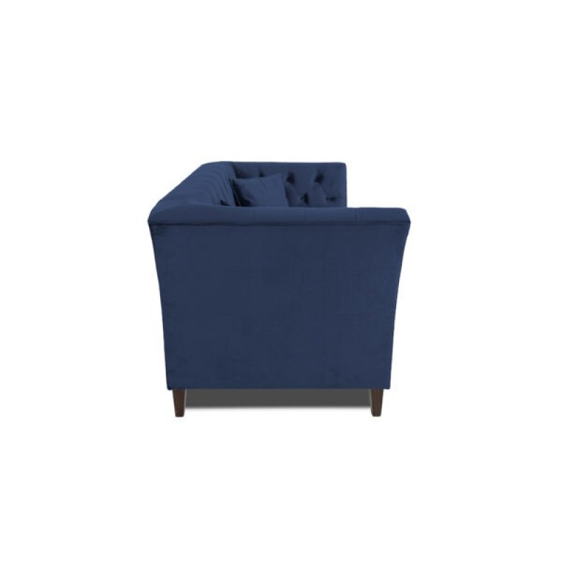 Διθέσιος Καναπές Chesterfield Queen Βελούδο Μπλε 175×92×92 εκ