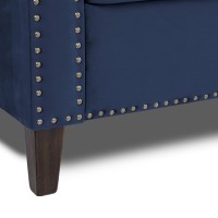 Διθέσιος Καναπές Chesterfield Queen Βελούδο Μπλε 175×92×92 εκ