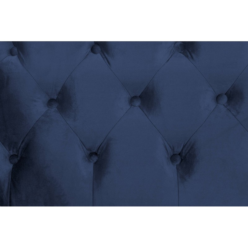 Διθέσιος Καναπές Chesterfield Queen Βελούδο Μπλε 175×92×92 εκ