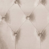 Τριθέσιος Καναπές Chesterfield Queen Βελούδο Μπεζ 215×92×92 εκ